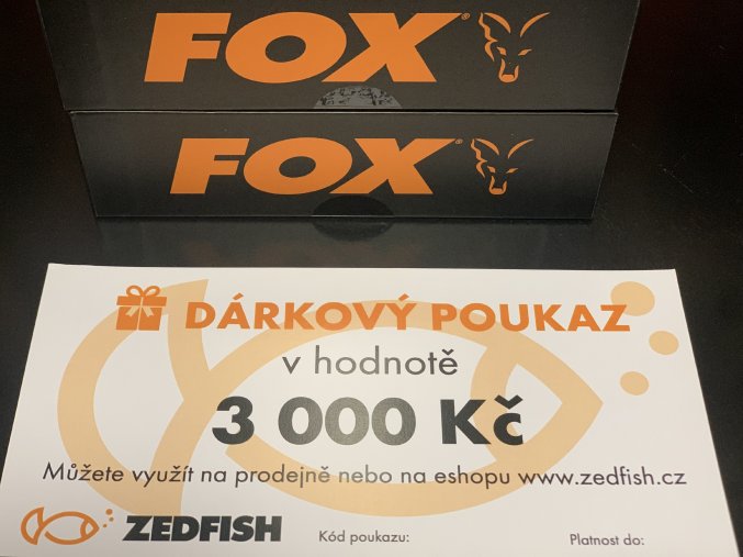 Dárkový poukaz 3000 Kč pro rybáře na zboží dle vlastního výběru