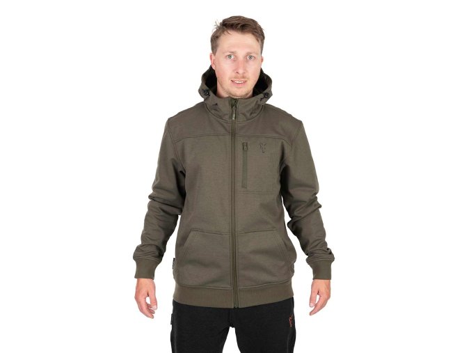 ccl668 673 fox collection soft shell jacket green and black main 2