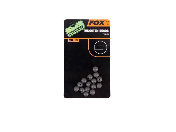 Fox Těžké gumové korálky Edges Tungsten Beads 5mm 15ks