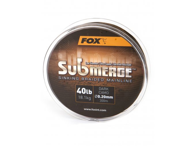 Fox Pletená šňůra Submerge Dark Camo Sinking Braid 600m