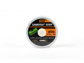 Fox ztužená šňůrka Camotex Stiff Coated Camo Braid 20m