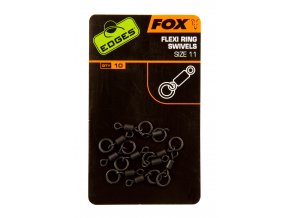 Fox Obratlíky s kroužkem Edges Flexi Ring Swivel 10ks