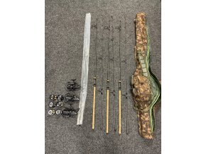 Rybářský SET FOX - Pruty Horizon X 3,5lb 12ft + náhradní přední díl, Navijáky 12000XT,, Náhradní cívky, Obal na 3pruty.