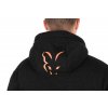 ccl274 279 fox collection sherpa jacket black and orange hood detail