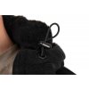 ccl274 279 fox collection sherpa jacket black and orange hood toggle detail