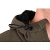 ccl280 285 fox collection sherpa jacket green and black hood toggle detail