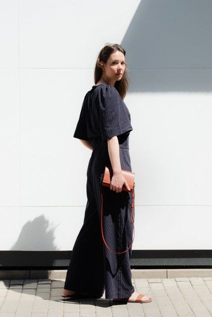 PALAZZO GISELLE "MIDNIGHT CHEVRON"