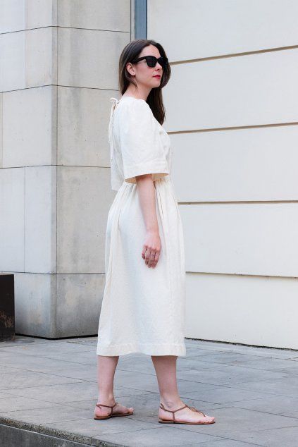 ŠATY RITA "IVORY CHEVRON"