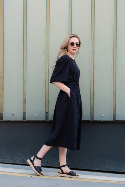 ŠATY RITA "MIDNIGHT CHEVRON"