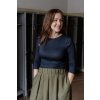 TENCELOVÝ TOP NOEMI 3/4 "DARK BLUE"