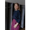 VOLNÝ TENCELOVÝ TOP FREYA LIGHT "DARK BLUE"