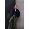 PALAZZO GISELLE TENCEL PONTE "KHAKI GREEN"