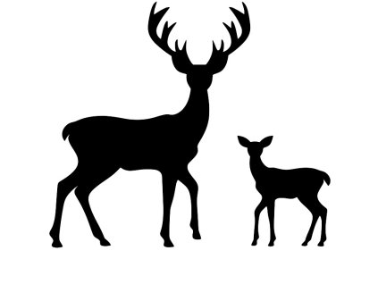 501 obraz jelen a mládě