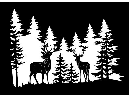 818 Jeleni v lese obraz