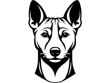 Dekorace na zeď - Basenji (šířka 30 cm)