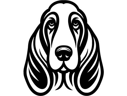 Dekorace na zeď - Basset Hound (šířka 30 cm)