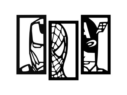Iron Man Spiderman Hero Wall Decor