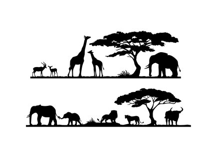 335 Africké designy Zvířata v oáze