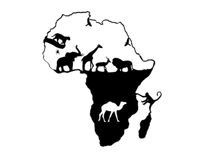 336 Africké designy Mapa a Zvířata II.