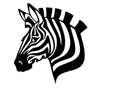 338 Africké designy Obraz Zebra z profilu