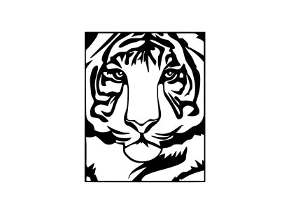 340 Africké designy Obraz Tygr