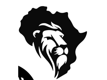 352 Africké designy Mapa Lev z profilu