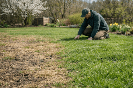 Rasen im Frühling ohne Verbrennungen durch Dünger: Startplan für 4 Wochen