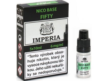 Nikotinová báze CZ IMPERIA 5x10ml PG50-VG50 6mg