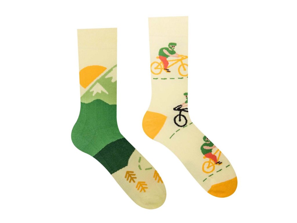 Veselé ponožky Cyklista | Zelenáčky