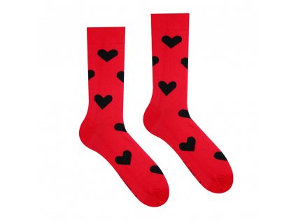 Veselé ponožky Srdíčko Červená | Zelenáčky
