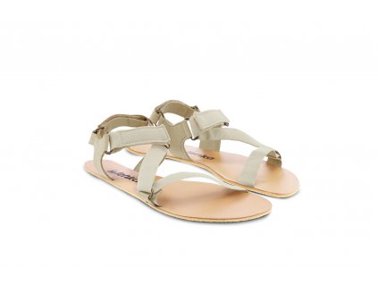 Dámské barefoot textilní sandály Be Lenka Flexi Beige Green | Zelenáčky