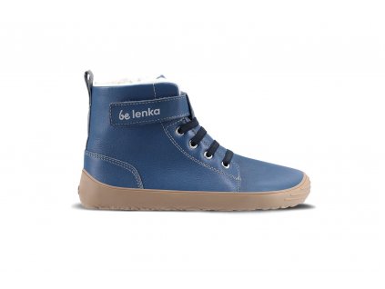 Dětské zimní barefoot boty Be Lenka Winter Kids - Ocean Blue | Zelenáčky