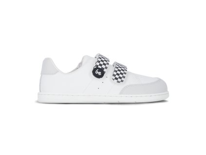 Dětské barefoot tenisky Energise Kids - White & Checkerboard | Zelenáčky