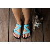 Stylové barefoot textilní sandály Be Lenka Flexi - Tyrkys | Zelenáčky