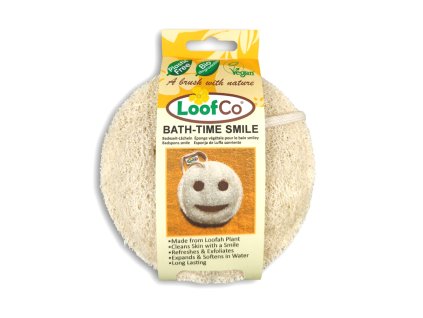 loofco biodegradable bath time smile loofah