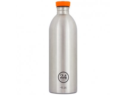 Nerezová láhev na pití 24Bottles BASIC 1 l - STEEL