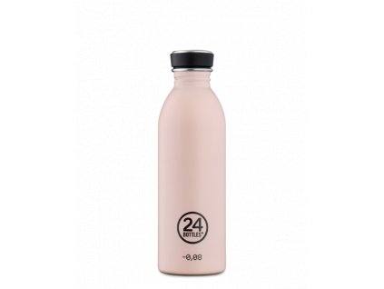 Nerezová láhev na pití 24Bottles EARTH 500 ml - DUSTY PINK