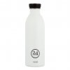 Nerezová láhev na pití 24Bottles BASIC 500 ml - ICE WHITE