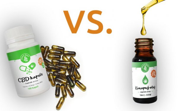 CBD olej vs. CBD kapsle