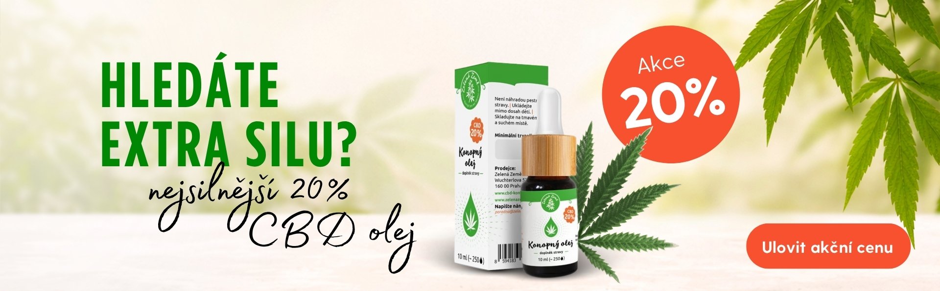 Extra síla CBD oleje - nyní za super cenu!