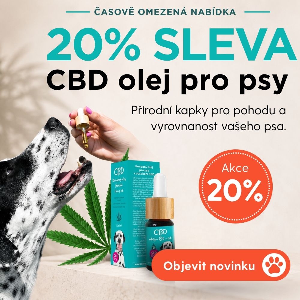 Sleva CBD oleje pro psy