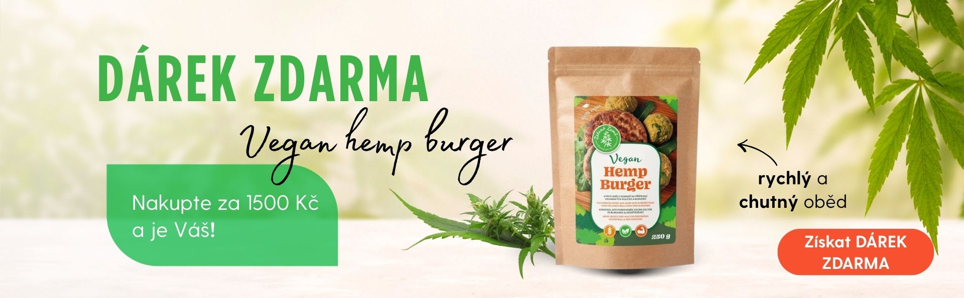 Vegan hemp burger zdarma