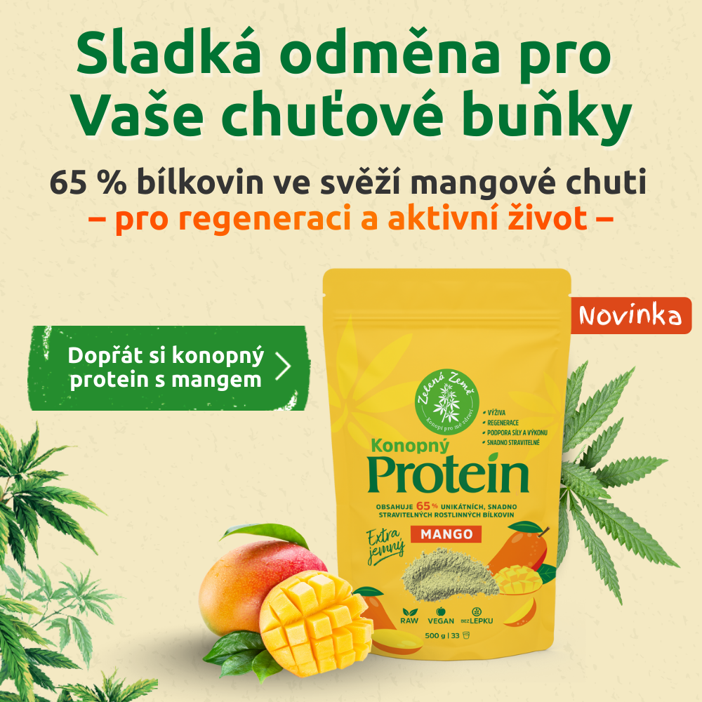 Novinka: Konopný protein s mangem