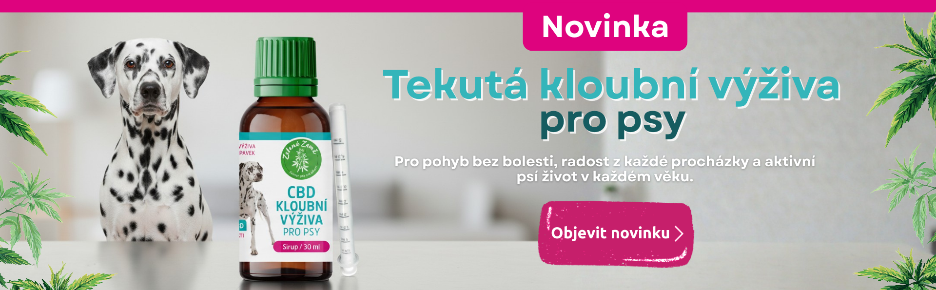Novinka - kloubní výživa pro psy tekutá