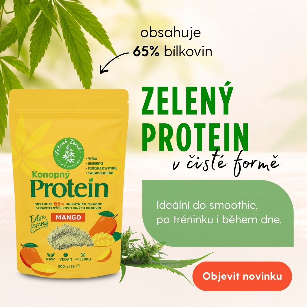 Konopný protein s mangem - ochutnejte!