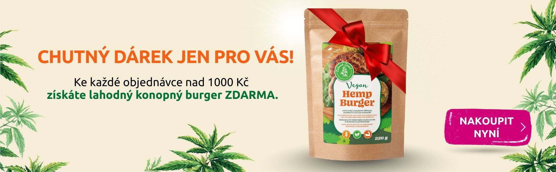 Hemp burger zdarma
