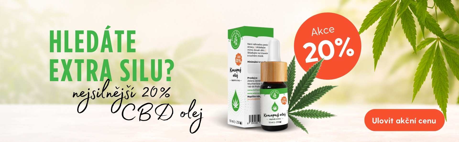 Extra síla CBD oleje - nyní za super cenu!