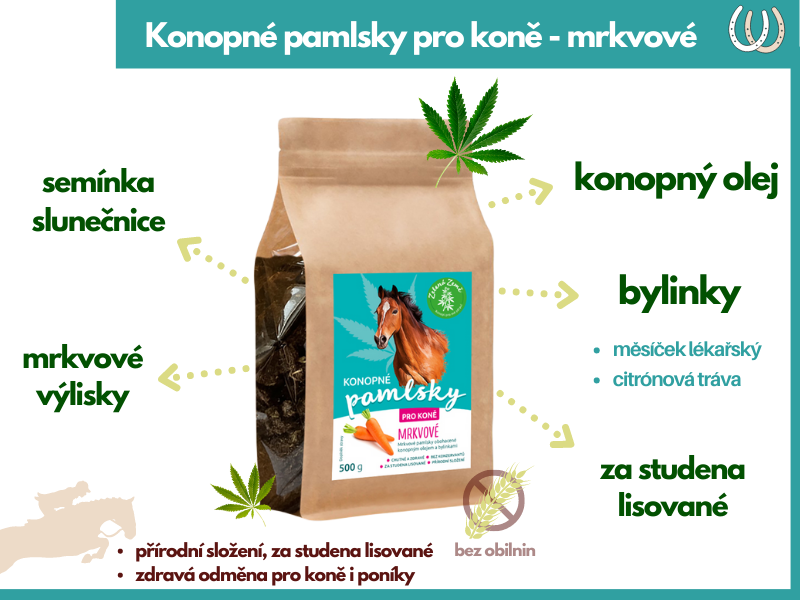 Složení pamlsky pro koně