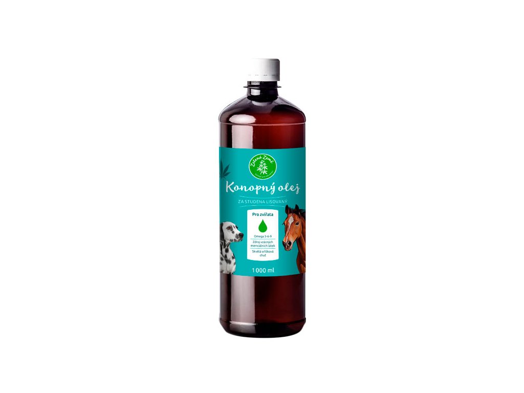 Konopný olej pro zvířata 1000 ml