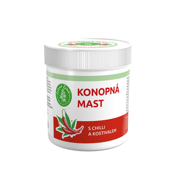 Zelená Země Konopná mast na svaly a klouby, 100 ml